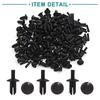 ACROPIX 5mm Loch Schwarze Kunststoffniete Spritzschutz Befestigungselemente Halteklammern - 100er Pack