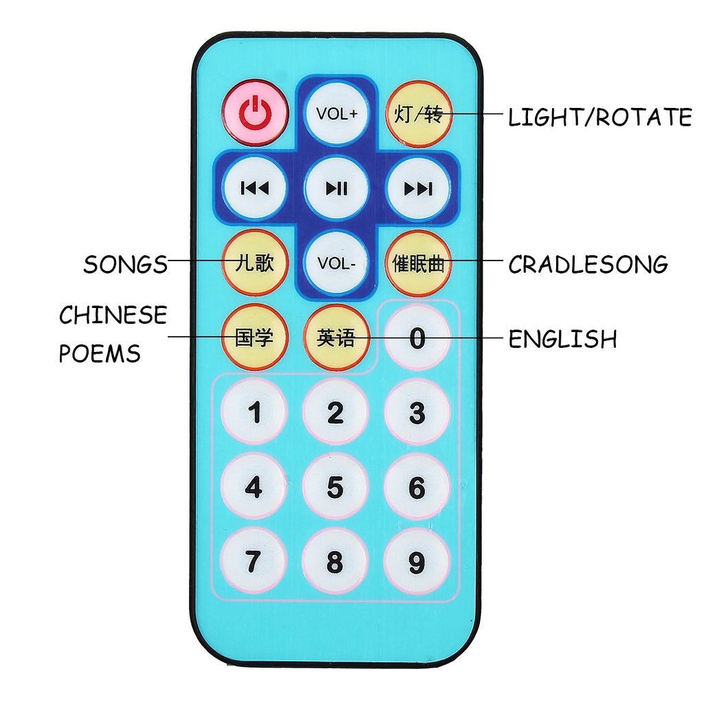 Baby Rattles Crib Mobiles Toy Holder Rotating Mobile Bed Bell Musical Box Projection 0-12 Months