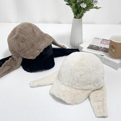 Women's Fur Earmuffs Air Force Earmuffs Winter Ball Cap Hat