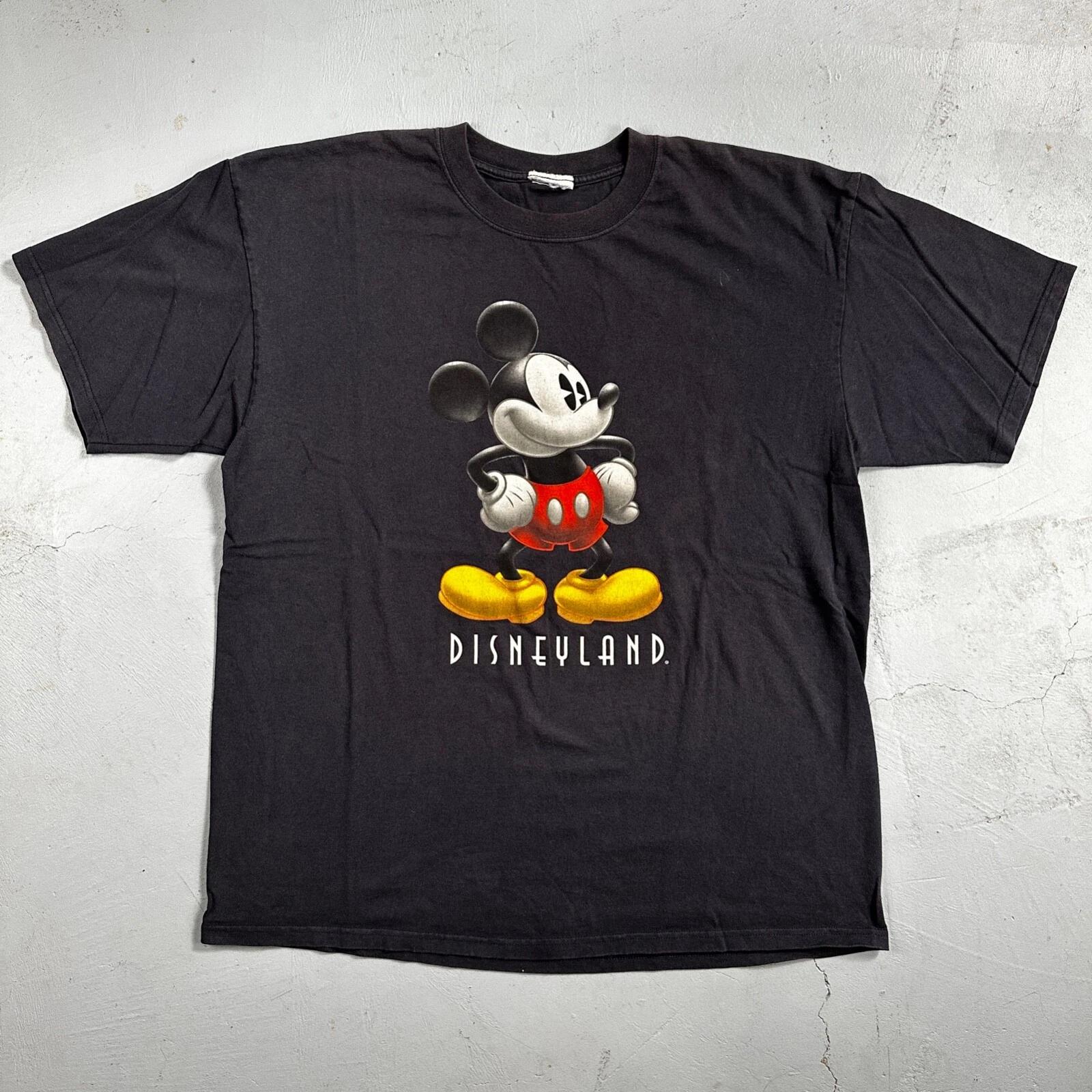 Disney Mickey Mouse Disneyland VTG T Shirt 90s Y2K Navy Blue Fun Cute Teacher M