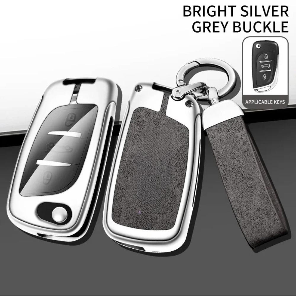 Car TPU Zinc Alloy Key Case Bag for Peugeot RCZ GT Line Coupe Car Key Chain Car Metal Key Shell Interior Decoration Accessories