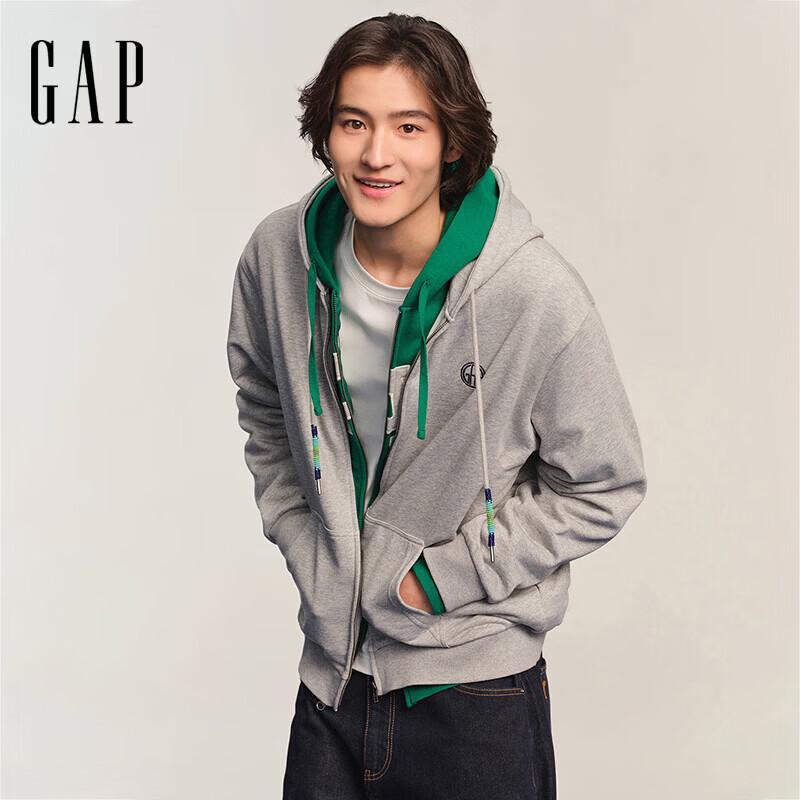 GAP 'Good Show' 2026 Spring Unisex Logo Loose Open-Front Hooded Sweatshirt
