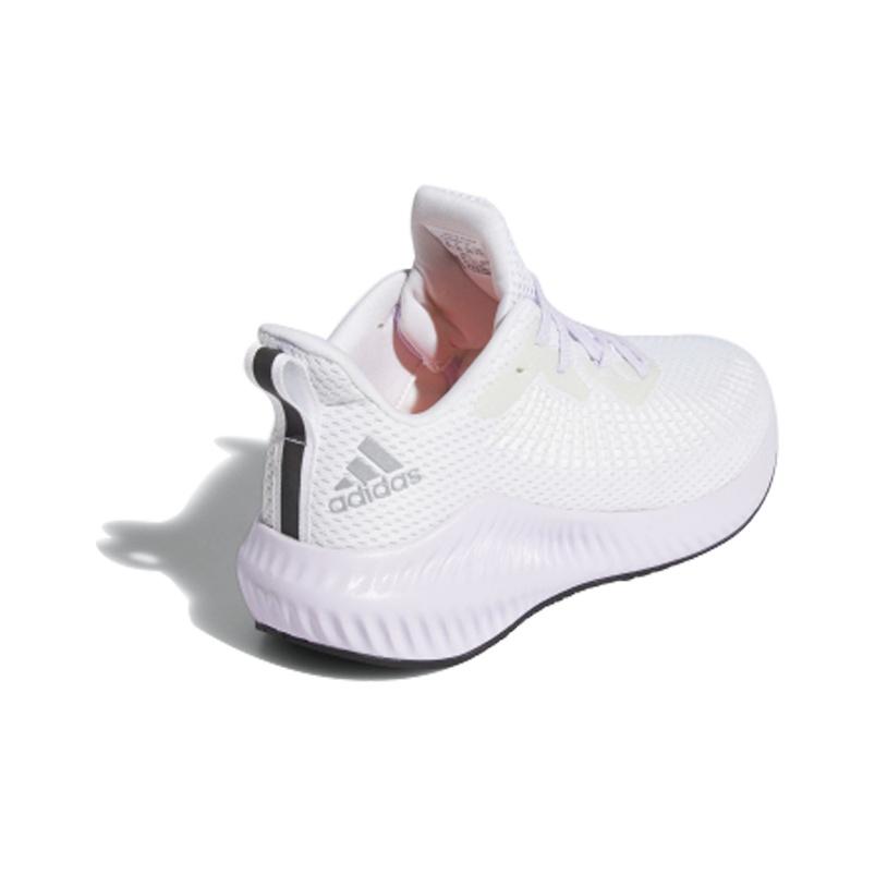 adidas Alphabounce 3 Comfortable Simple Fabric Non-Slip Durable Low-Top Marathon Running Shoes Women Sneaker Crystal-White Silver EG1389