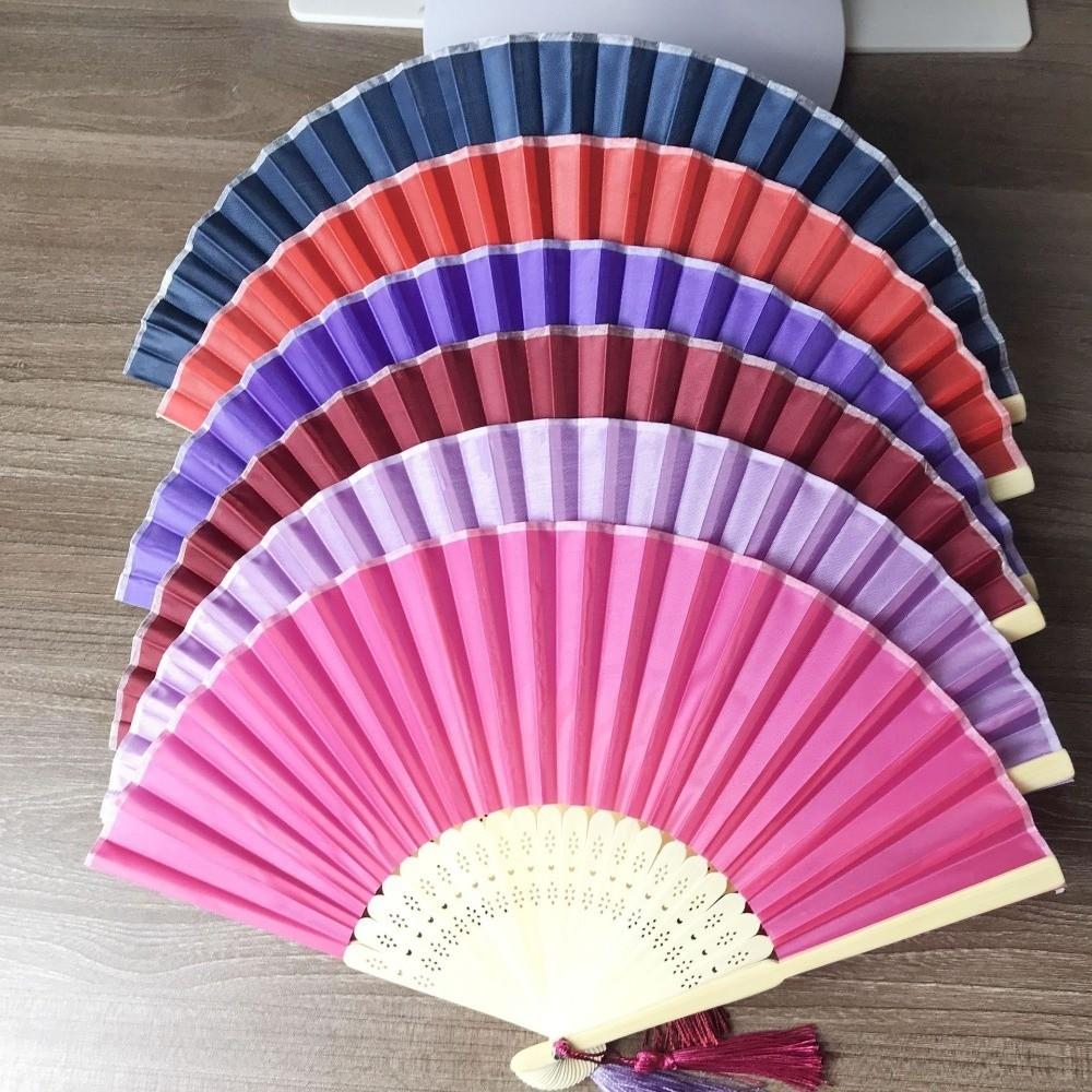 Wear Resist Silk Hand Fan Chinese Style Bamboo Hand Fan Classical Dance Fan  Home Decoration