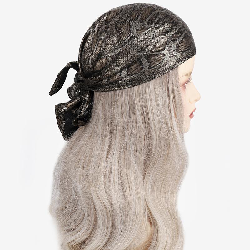 

Y2K Леопардовый принт Ретро стиль Змеиный принт Крутой Металлический Модный Головной убор Наряды для музыкального фестиваля 45x90см