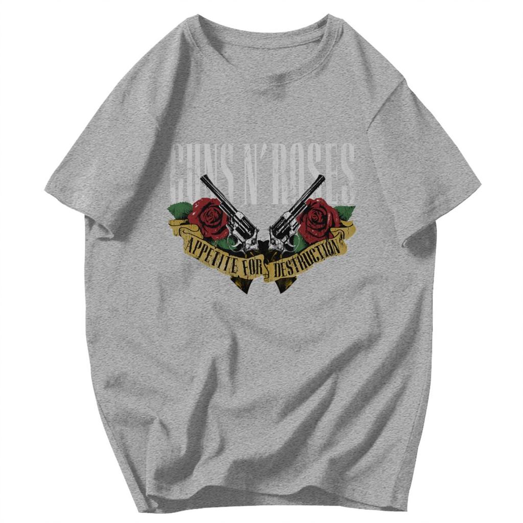 Men T Shirt Guns N Roses Band Fans Gifts Y2K Graphic Tees Unisex Clothing T Shirts
