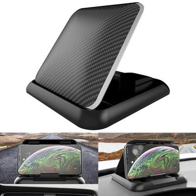 Suport universal pentru telefon cu bord, din fibră de carbon, silicon anti-alunecare, reglabil central, X0R5