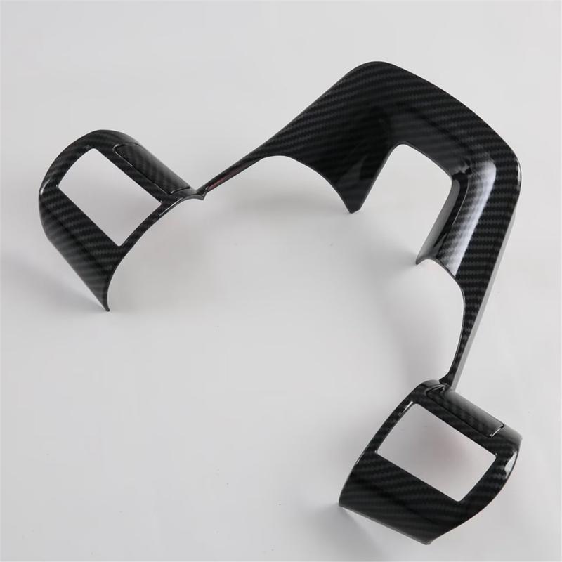 A87Q-Für Toyota Fortuner Hilux 2024 ABS Kohlefaser Auto Lenkradabdeckung Zierrahmen Dekoration Innenzubehör