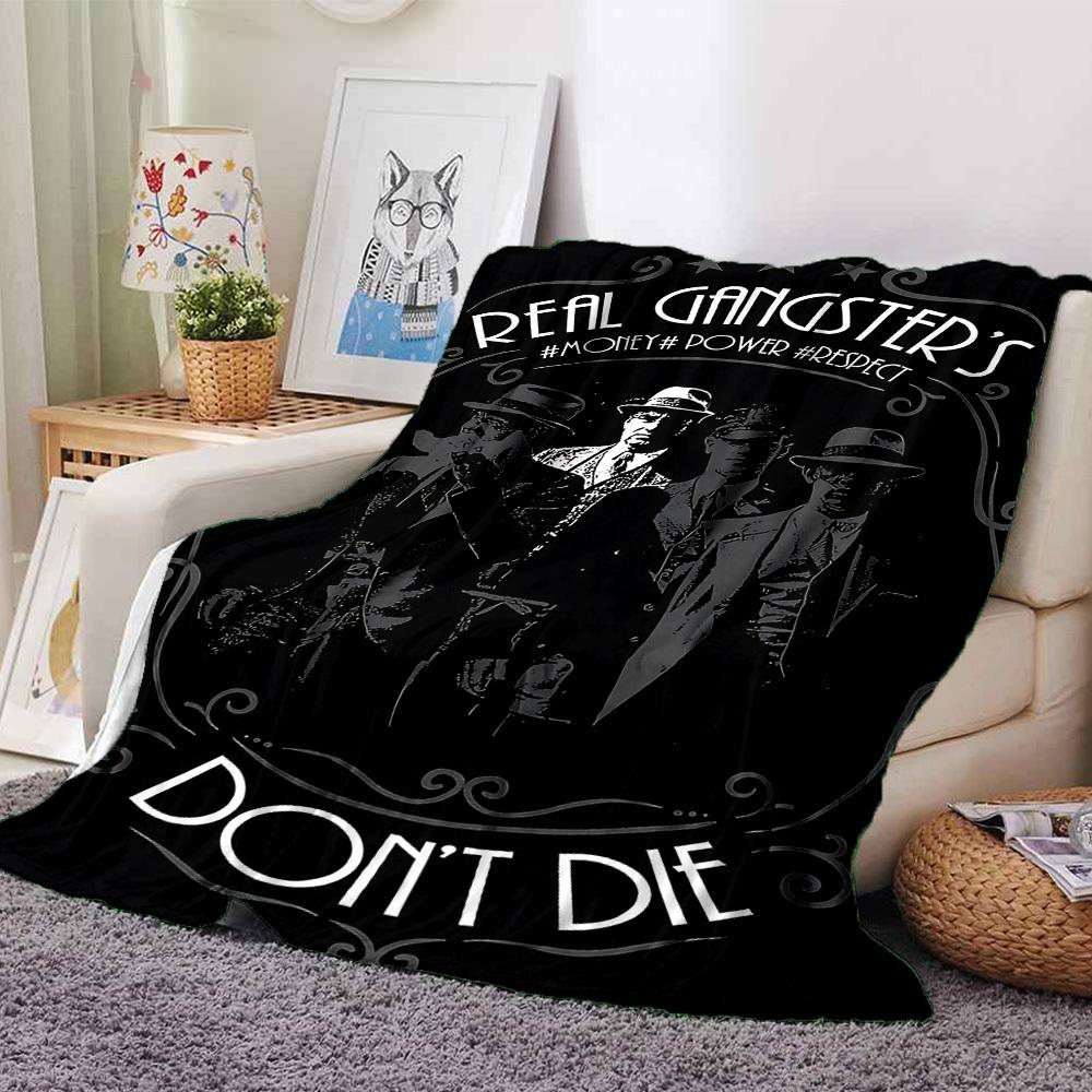 

1pc Gangsters Money Soft Flannel All Season Throw for Home, Office, Outdoor UseDurable Comfort Soft Warm Throw for Home 80x120cm