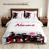 SAJA BOYS Personalized Custom Name 3‑Piece Bedding Set Soft Duvet Cover Set For Bedroom Home Decor