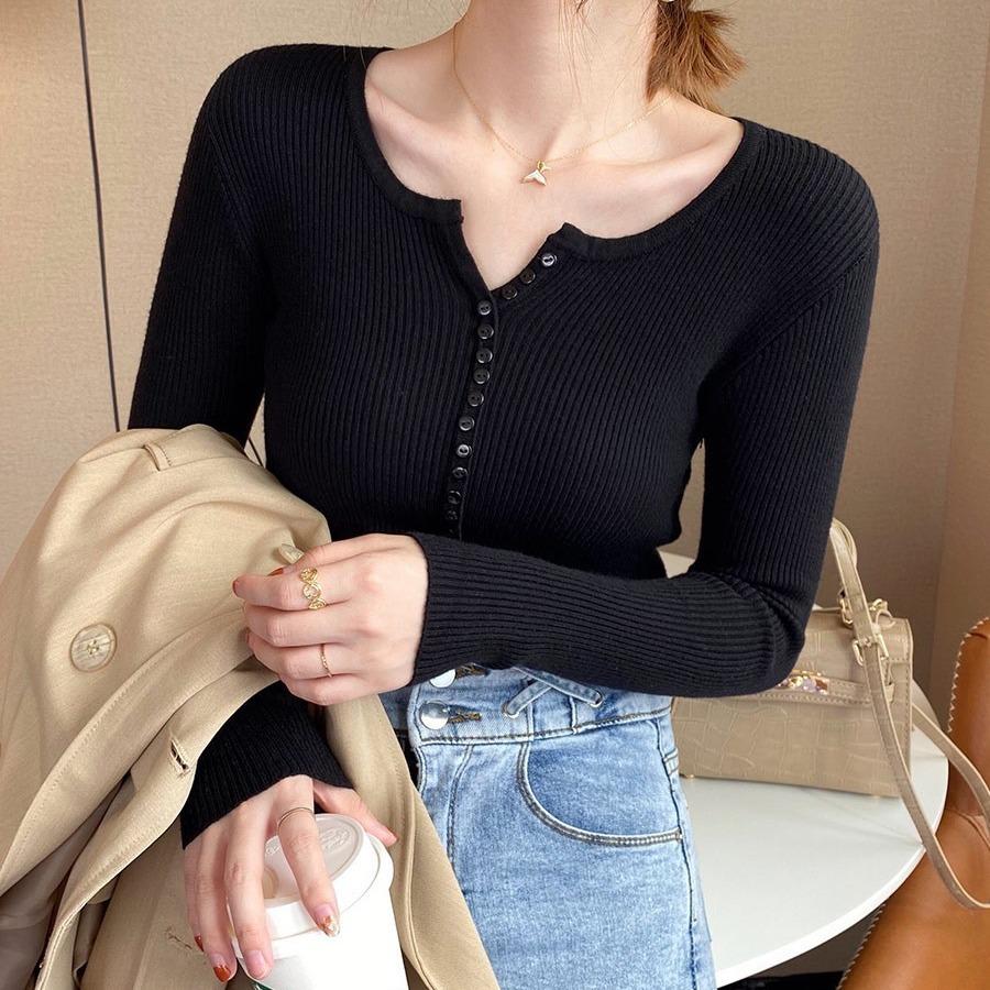 Women's Slim Fit Black Turtleneck Sweater - Long Sleeve Knit Base Layer for Spring & Autumn 2025