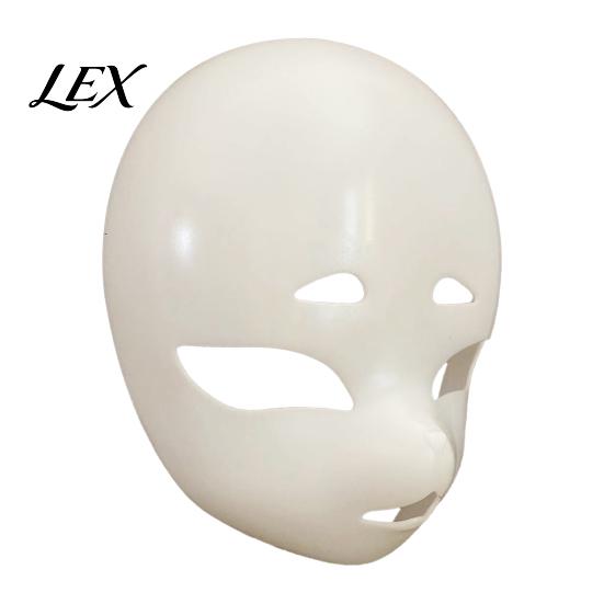 White Unpainted Mask DIY Blank Fox Mask, Furry Head Base Animal Fursuit Costume Accessory for Halloween Masquerade Cosplay Party Handmade