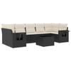 VidaXL Garden Lounge Set with Cushions 8 Pcs, Patio Sofas, Patio Furniture Set, Outdoor Furniture, Black 3219935