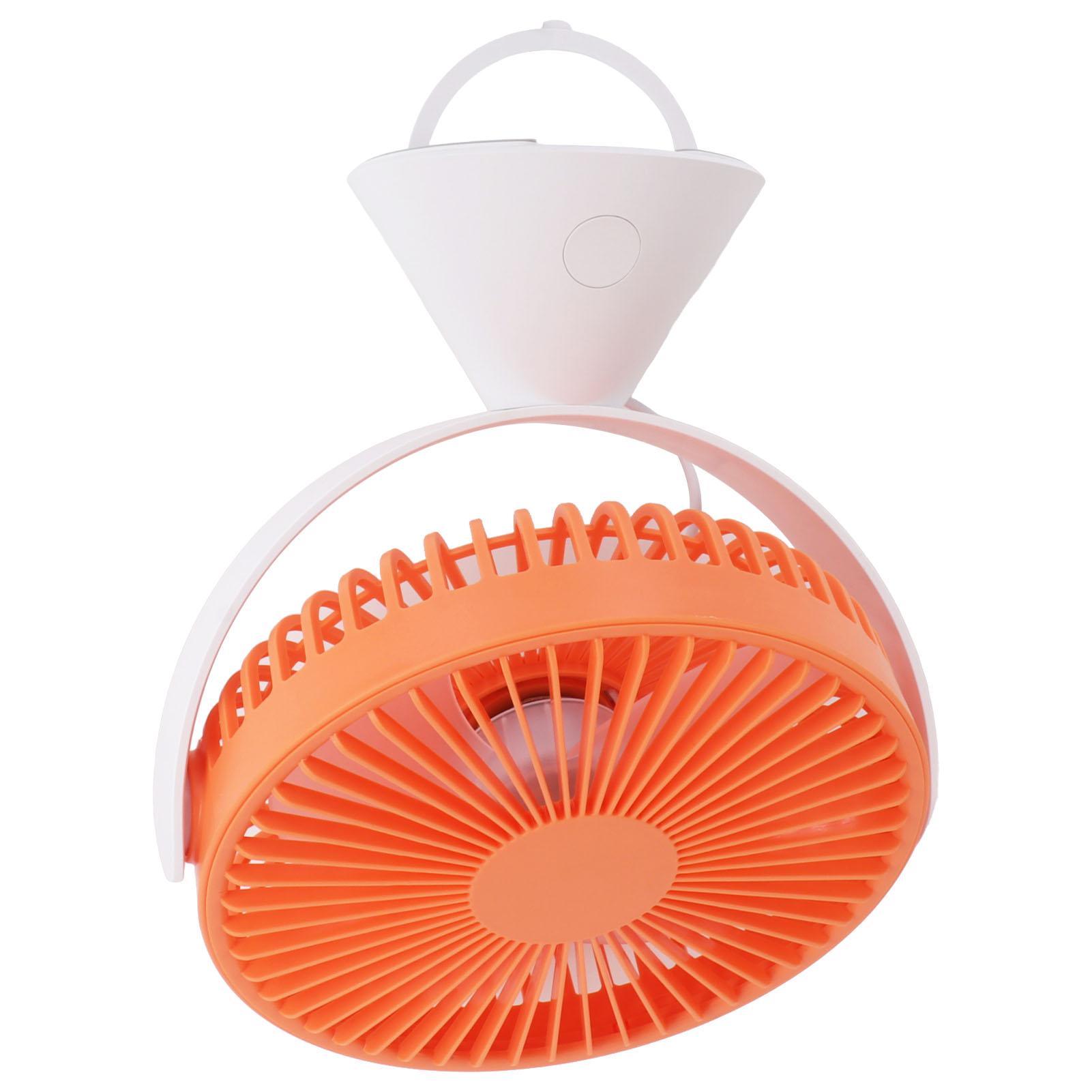 

3 Speed Desktop Table Top Fan Hanging Stand Dual Use USB 360 Rotation Camping Tent Ceiling Fan 1500mAh