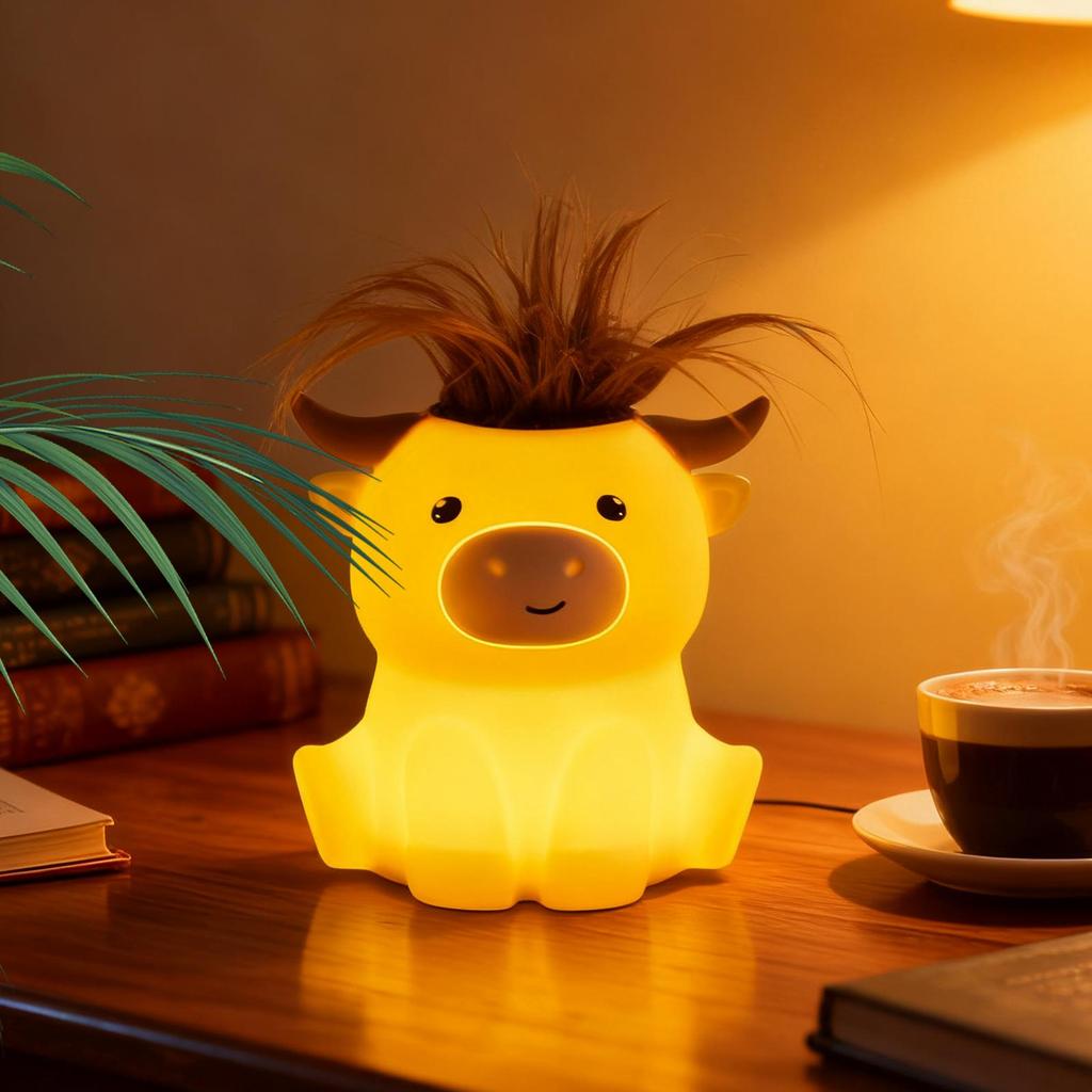 Animal Night Light 2 Brightness Cattle Night Light With 20min Timer Bedroom Decorative Lamp For Home Bedside College Dormitory