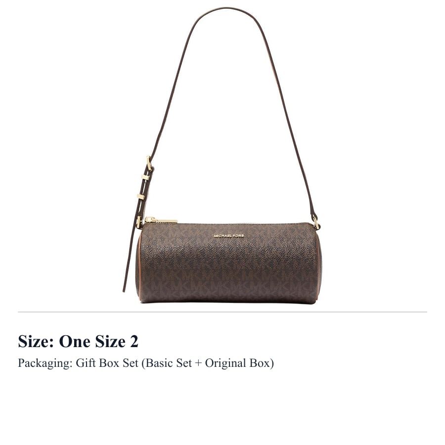 MICHAEL KORS Izzy Coated Canvas With Polyester Shoulder Bag Small Women's Dark Brown 32S6GZYC1B-BRONZO GHIANDA