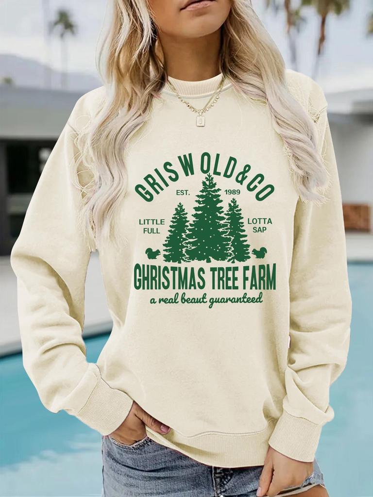 Women's Autumn/Winter Christmas Print Long-Sleeve Hoodie