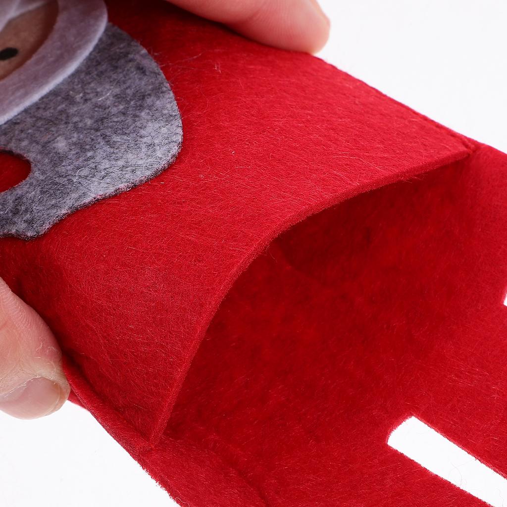 4Pcs Xmas Tableware Covers Christmas Cutlery Holders Fork Spoon Bags Holiday Party Silverware Pouches Festival Dining Table