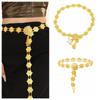 Jewelry Hollow Out Flower Necklace Metal Dance Dress Belt Chains  Party Decoration