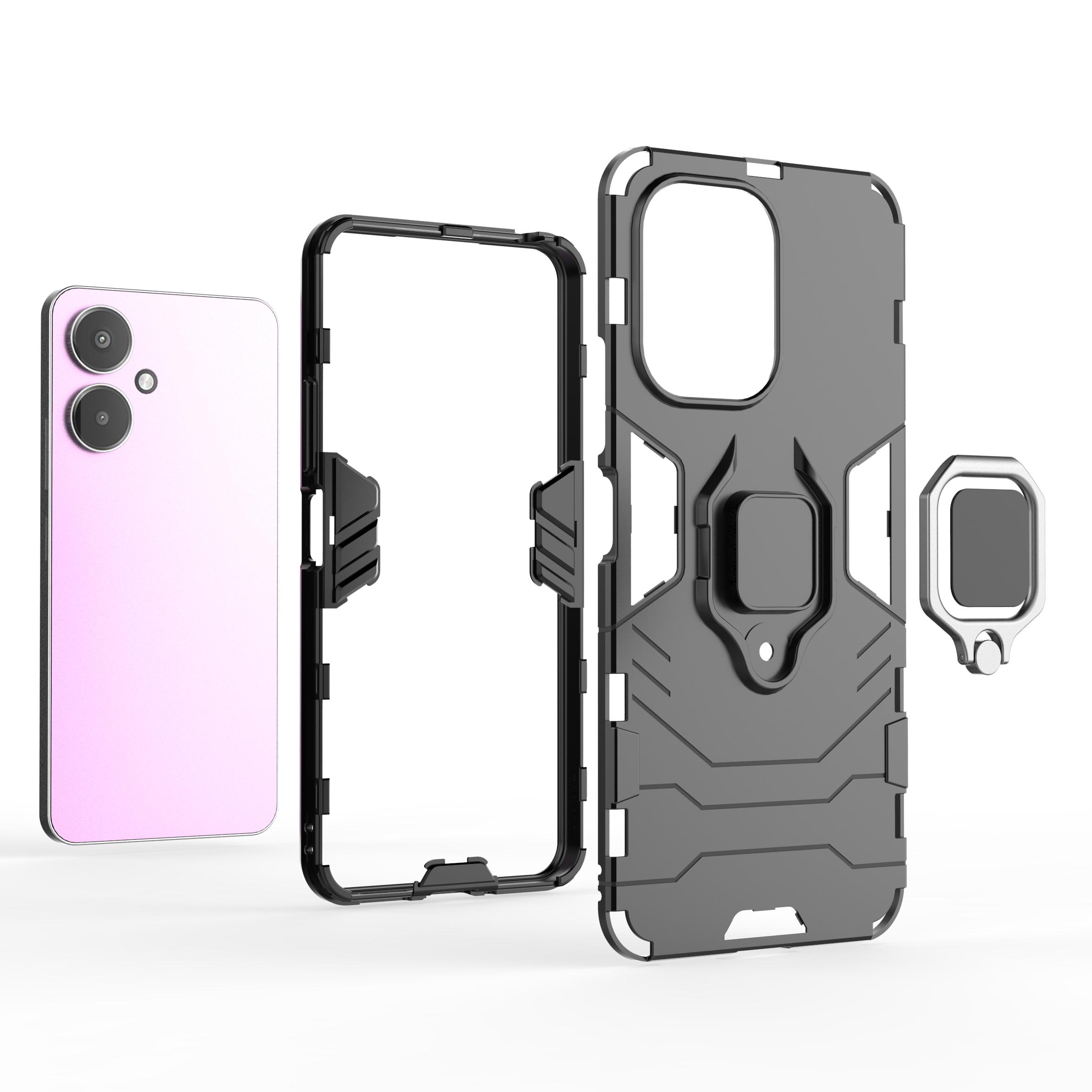 

For Xiaomi Redmi 13C 4G/13C 5G/Poco C65 4G/Poco M6 5G/13R 5G Case Anti-Drop Ring Kickstand Smart Phone Cover Red