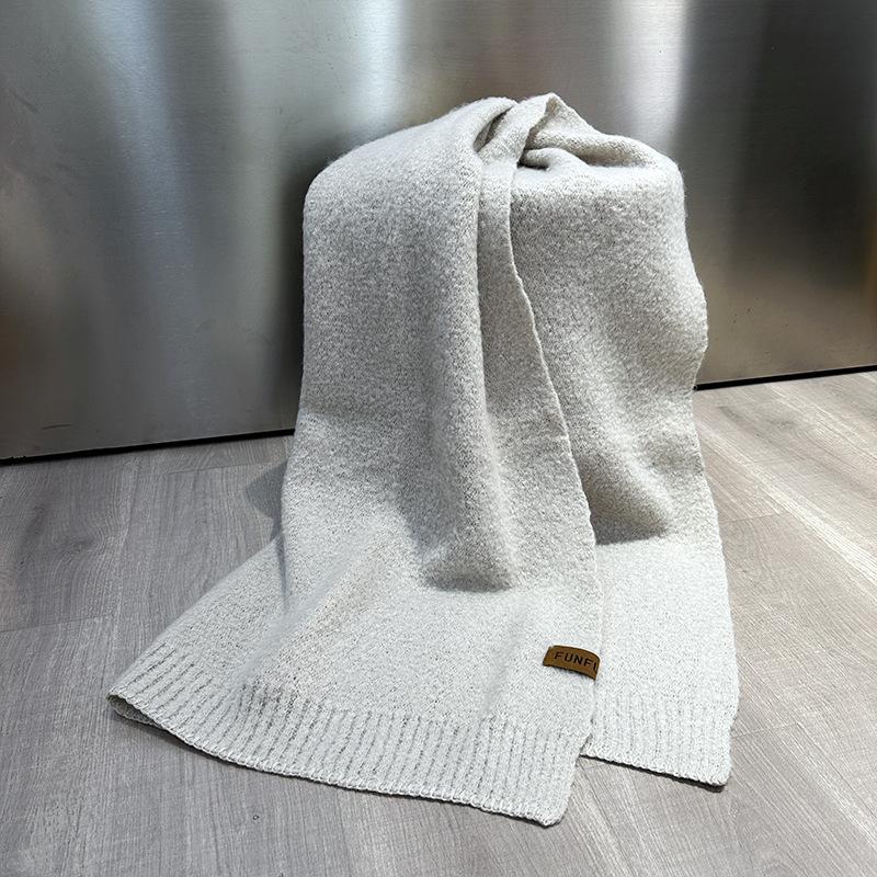 Herbst und Winter neu vielseitig einfach warm Schal Nackenschutz Student einfarbig hochwertig gestrickter Schal Schal