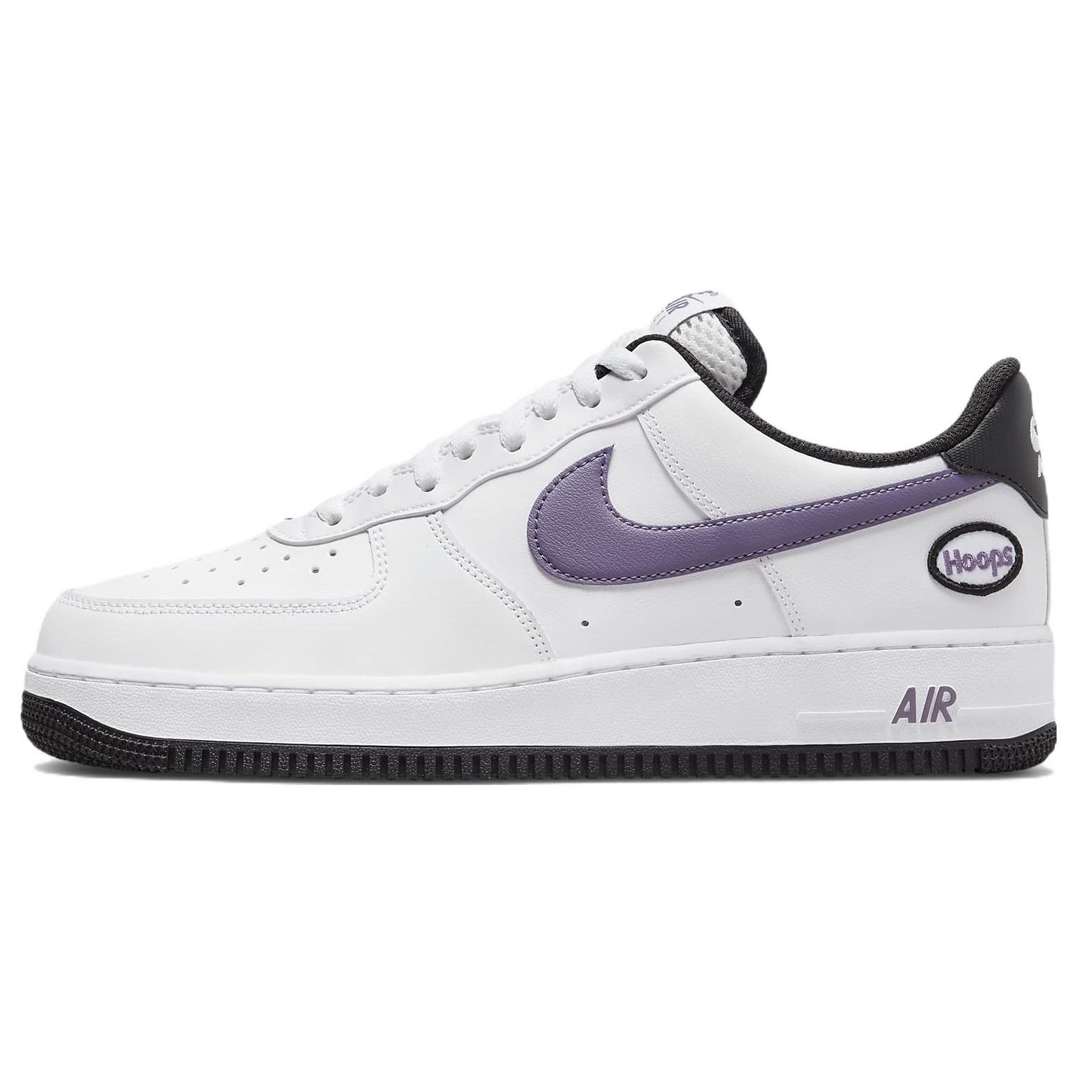 

Nike Air Force 1 07 LV8 Hoops — мужские кроссовки White Canyon Purple, черные DH7440-100 47.5