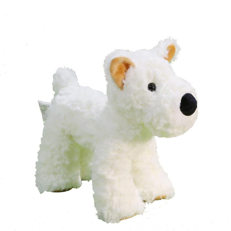 

West Realistic Highland Terrier Plush Toy With Polyester Filling Kids For