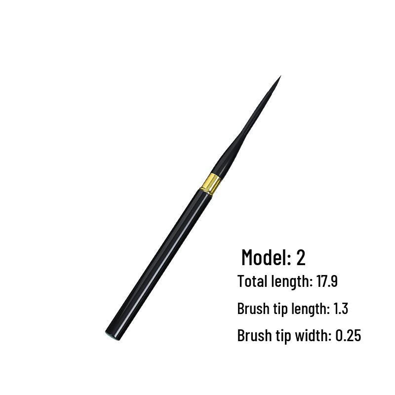 Black Swan Nylon Watercolor Brush - Round Tip, Aluminum Rod, Ideal for Digital Oil Painting, Art Students, Travel