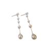 2026 New Water Droplet Imitation Pearl Tassel Earrings for Women Girls Elegant Fashion Long Dangle Earrings Jewelry Accessories