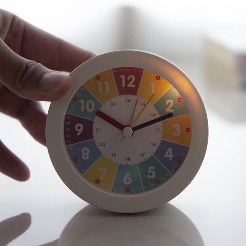 Hand Paint for Students and Children Early Education Clock for Bedside Scan and Silent Seconds for Boys and Girls with Night Lights