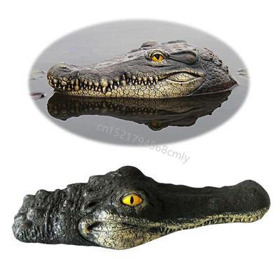 Floating for Crocodile for Head Water Decoy Simulation Realistic Pond Pool Garden Art Decoration 6XDE