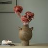Kiln Change Retro Binaural Ceramic Vase High-End Flower Arrangement Home Desktop Simple Decoration Ornament