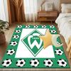 Green Werder Symbol Rug for Living Room, Game Rooms, Office, Bedroom, Office Floor Mat Playful Design, fan gifts Christmas decor