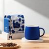 500ml creative design ink blue ceramic cup coffee cup couple water cup breakfast oatmeal cup holiday gift porcelain cup