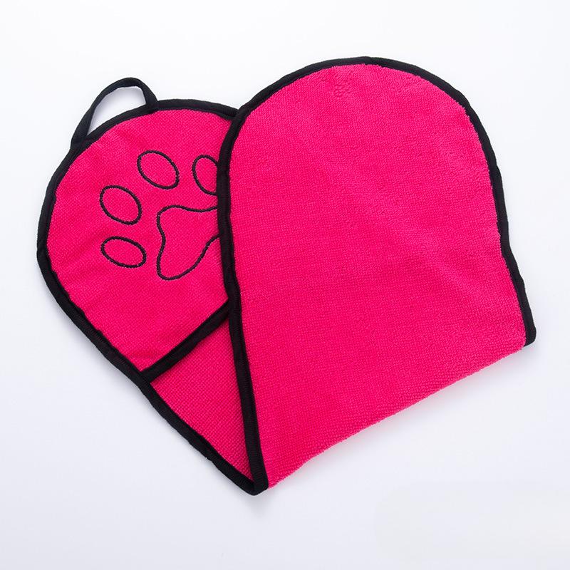 Soft Dog Bath Robe Towel Quick Dry Pet Towel Fiber Absorbent Cat Bath Towel Convenient Pet Cleaning Washcloth Dog Accessories 62x23cm