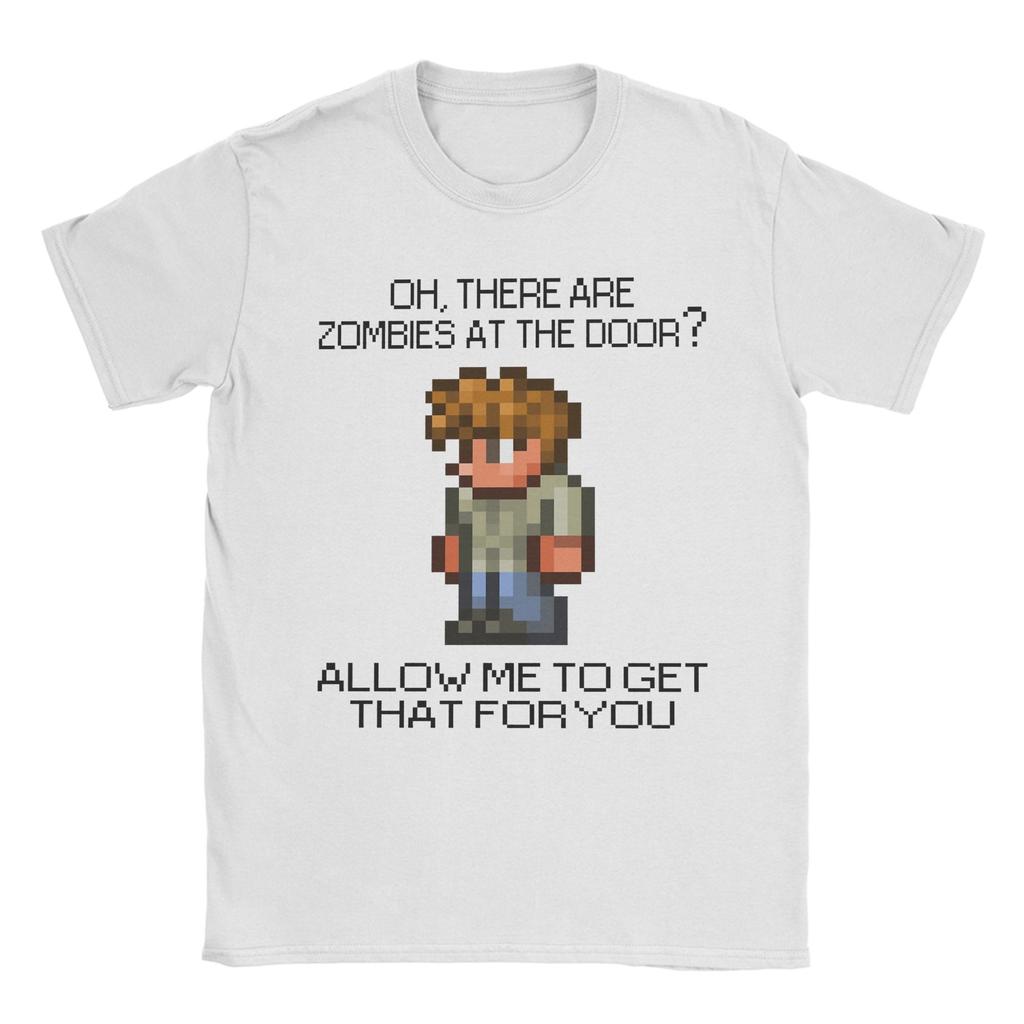 Terraria Christmas Pattern Pure Cotton T-Shirt For Man Summer  Streetwear T-Shirts O Neck Harajuku Tees Oversized Print Tops