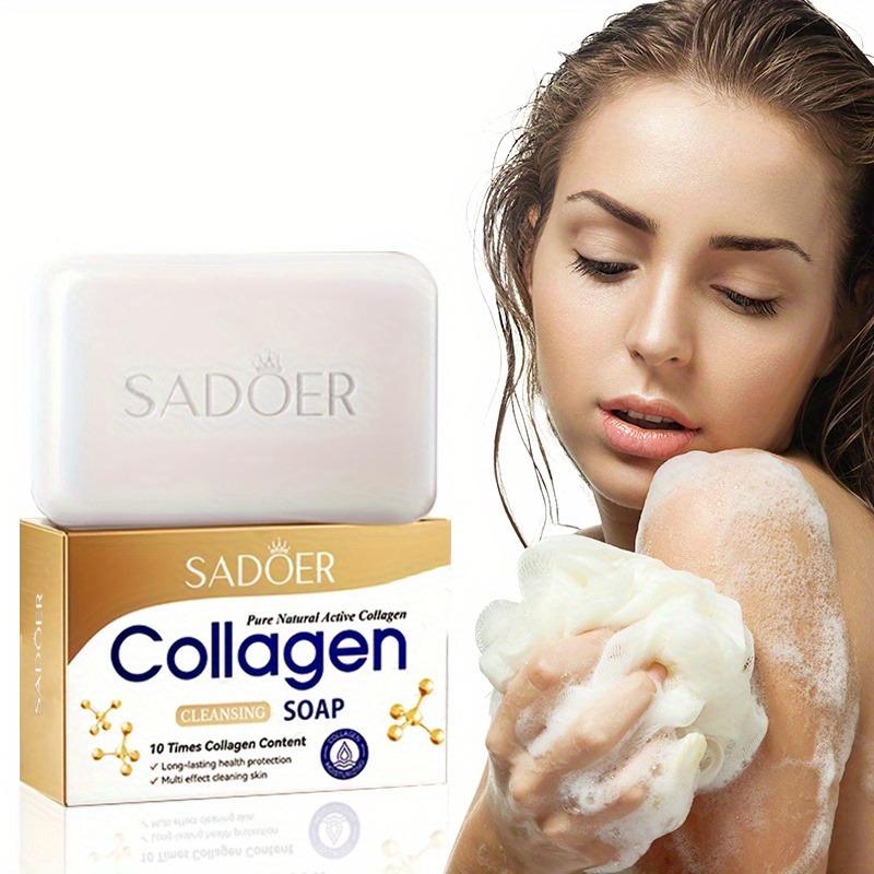 100G collagen moisturizing cleansing soap for women, brightens skin, deeply moisturizes, cleanses and exfoliates