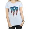 Marvel Womens/Ladies Captain America Flag Shield Cotton T-Shirt