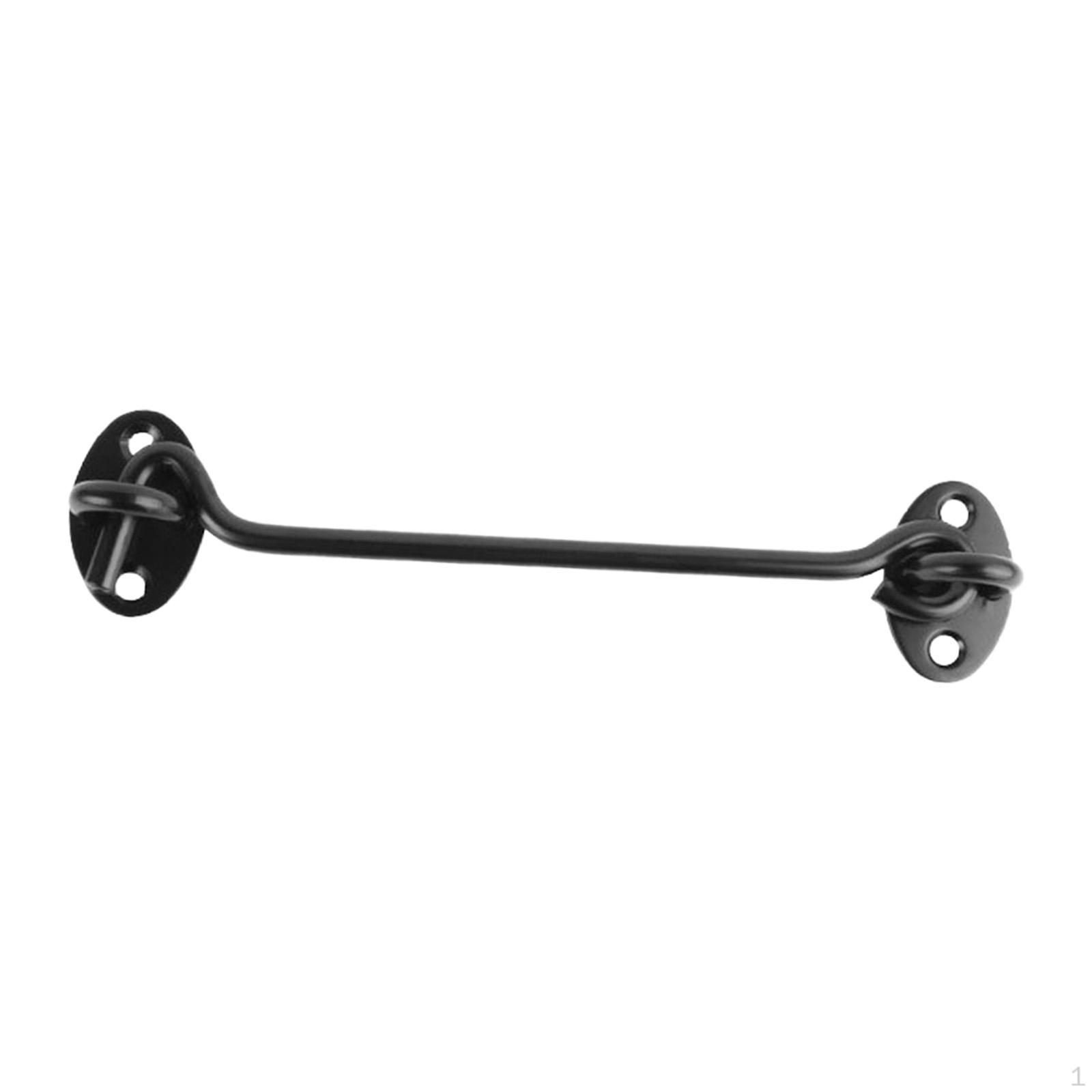 

Eye And Hook Latch for Barn Door, Locking Mechanism Gates Black 19x4cm
