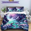 3pcs Anime Turtle Fantasy Bedding Set - Includes One Quilt Cover and Two Pillowcases (No Core) - Perfect for Bedroom Decor and Guest Room Accessories,