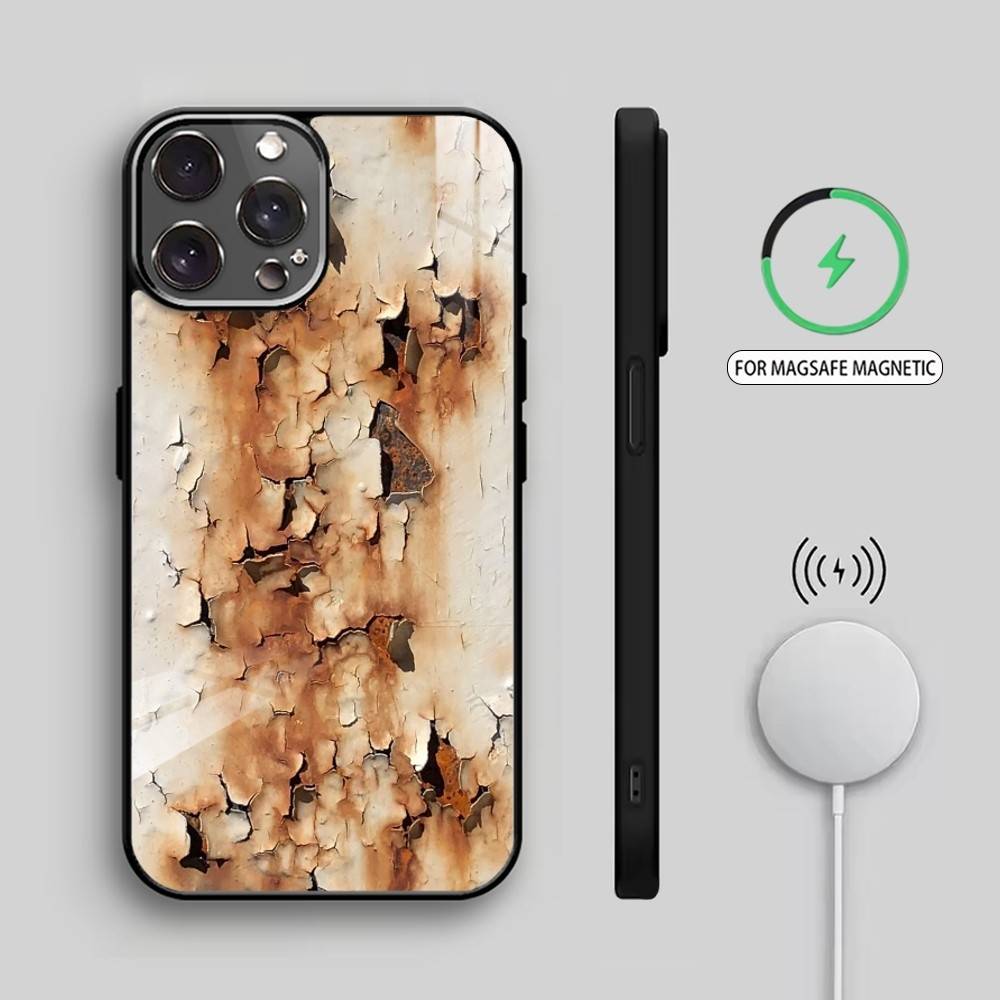 G-Grunge T-Textur R-Rostig Handyhülle Für iPhone17,16,15,14,13,12,11 Plus,Pro Max Magnetisch Für Magsafe Kabelloses Laden