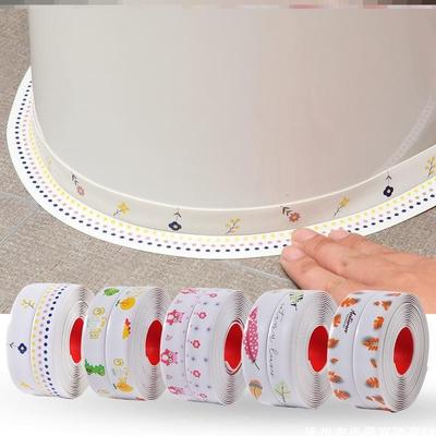 Autocollant mural imperméable en PVC pour cuisine, autocollant étanche pour toilettes, couturière, bande autocollante anti-moisissure sans couture pour évier de salle de bains