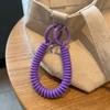 Plastic Retractable Keychain Colorful Anti-Lost Card Holder Strap Spiral Phone Lanyard Portable