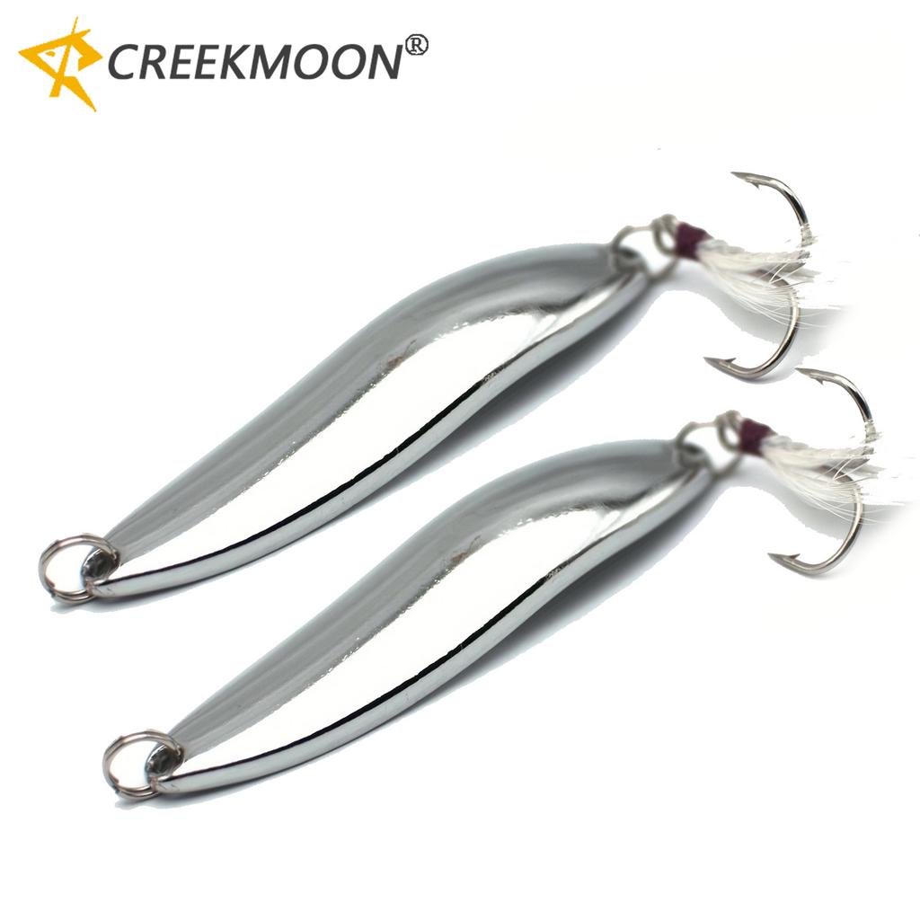 10pcs Metal Spoons Fishing Lures 5g-20g Jig Spoon Winter Spinners For Deep Water Octopus Jigging Hard Ice Bait Bass Treble Hook 260319