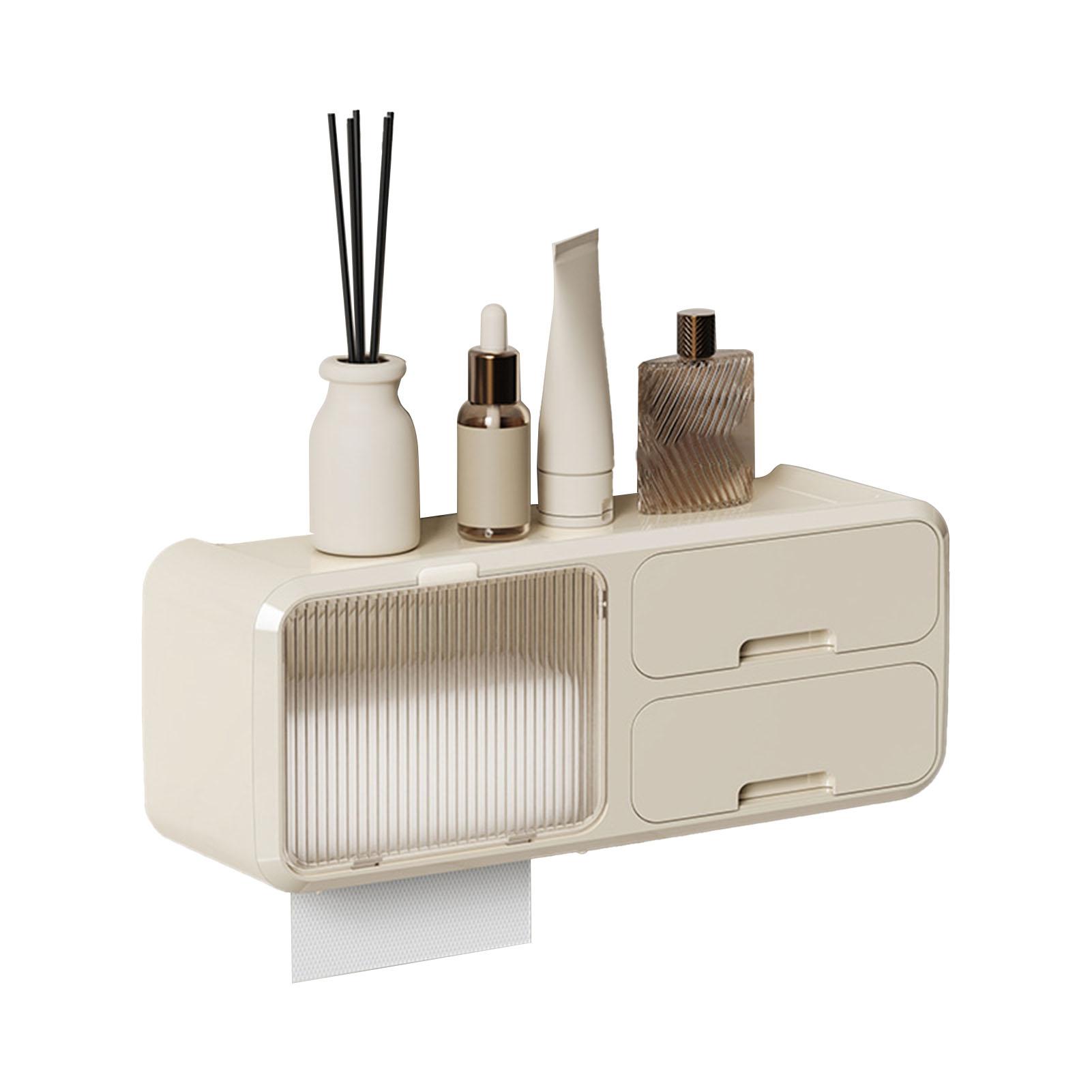 Drill   Bathroom Tissue  Storage Box Waterproof Bathroom Toilet Paper Holder Wall Mounted Toilet Paper