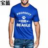 Top tees New Arrived For him summer tshirt Big size Property Of A Beagle Paw Print Retro For her Top tees Comfort Tshirt