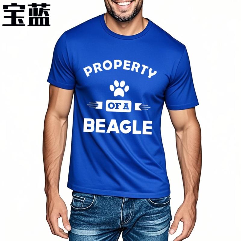 Top tees New Arrived For him summer tshirt Big size Property Of A Beagle Paw Print Retro For her Top tees Comfort Tshirt