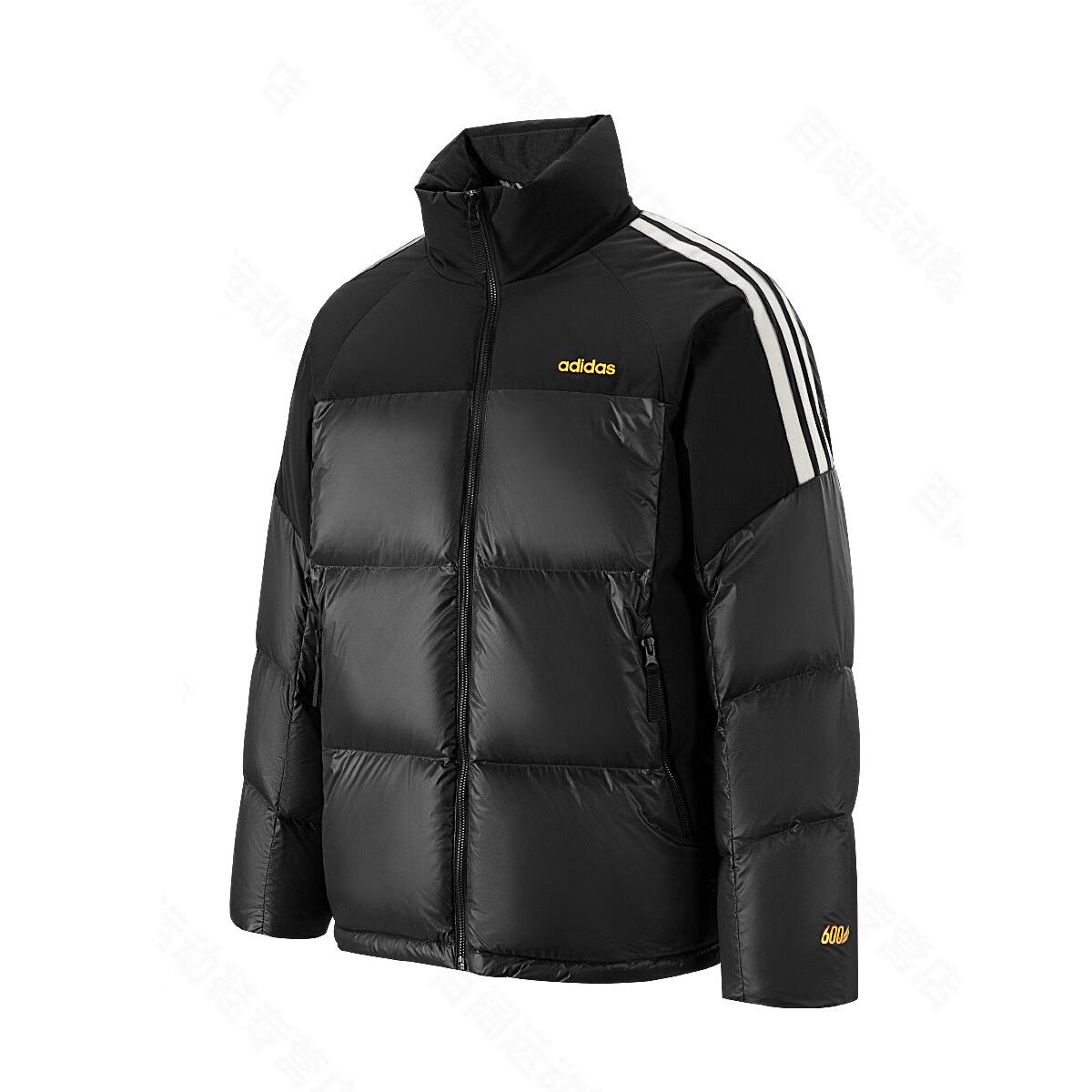Adidas Down Jackets Men s Black Stand Collar Moderate Puffer Jacket KB5637 XL