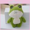 Entzückendes Plüschfrosch-Spielzeug mit großen Augen und niedlicher Kleidung für Kinder und Mädchen