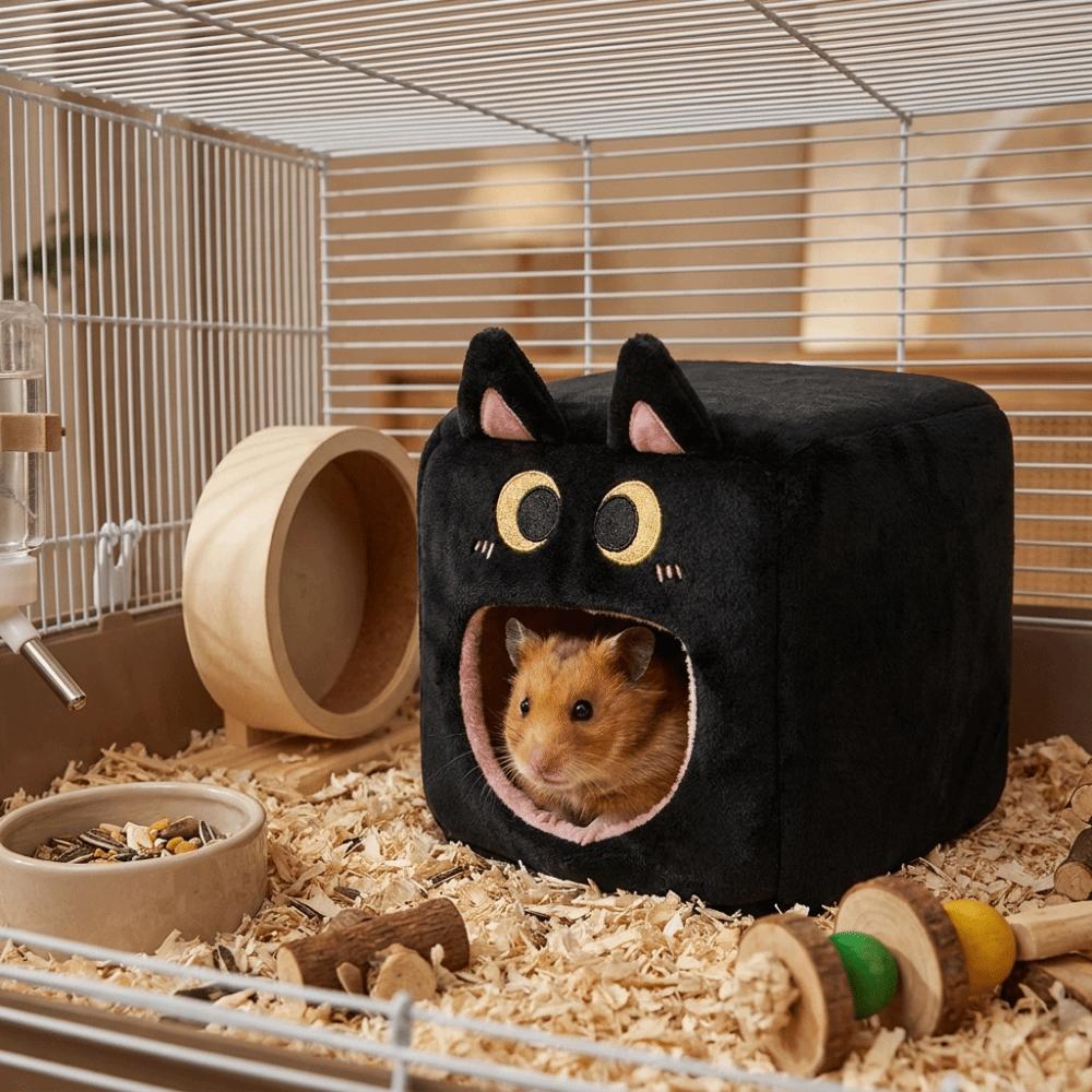 Soft Plush Hamster Cotton Nest Warm Guinea Pig Insulated Nest Pet Sleeping Cage  Cage Accessory